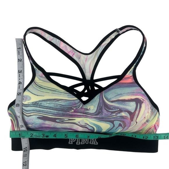 PINK Victoria’s Secret Ultimate Racerback Tie Dye Push Up Sports Bra Size Small - Picture 4 of 5